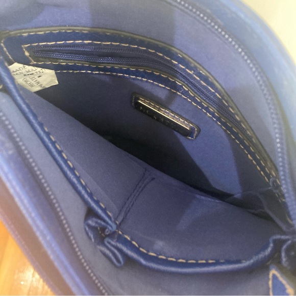 Rossetti Faux Leather Cobalt Blue Crossbody Adjustable Strap y2k / 00s Purse - Picture 2 of 4